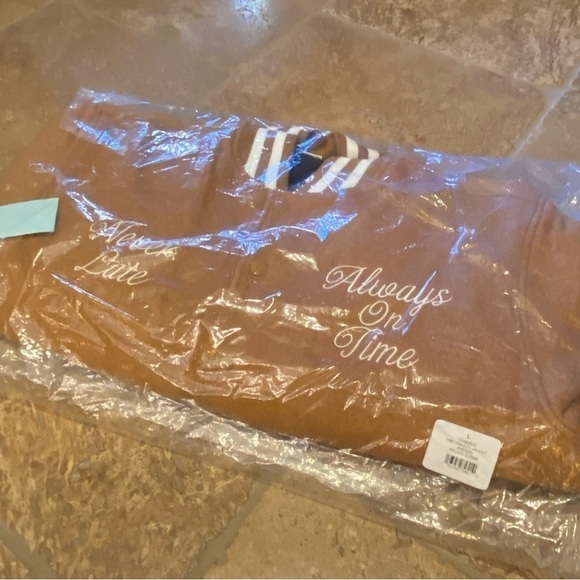 NWT~OBEY Brown Sugar Time Varsity Jacket Size Large-Unisex - Picture 3 of 7